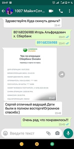 Отзыв Ведущий на день рождения 9 лет, квест, мафия 10/07/2020