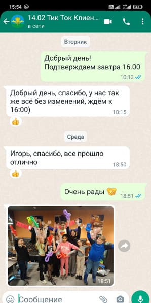 Отзыв аниматор на Тик Ток вечеринку на день рождения 14/02/2024