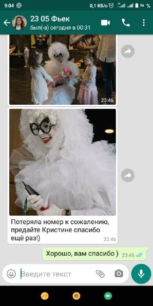 Отзыв аниматор Фьек на день рождения 23/05/2021