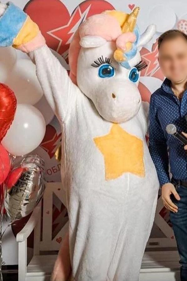 Ростовая кукла Единорог аренда прокат