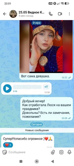 Отзыв на аниматора Цифровой Цирк в Видное 25/05/2026